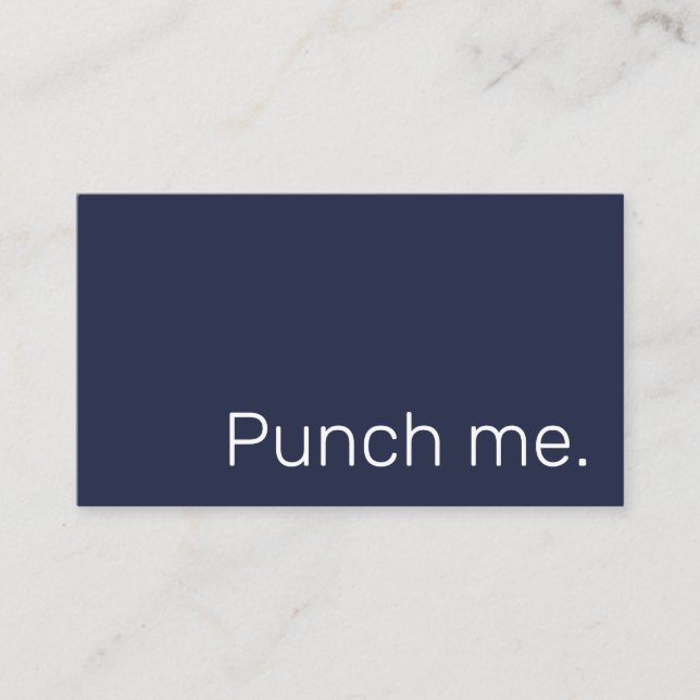 Punch Me Simple Dark Loyalty Coffee Reward Card (Front)