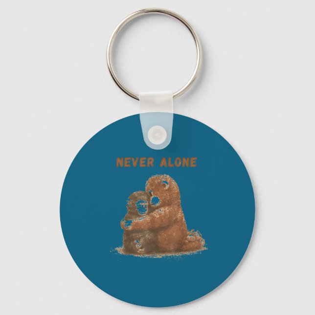 Punch monkey animal meme  keychain (Front)
