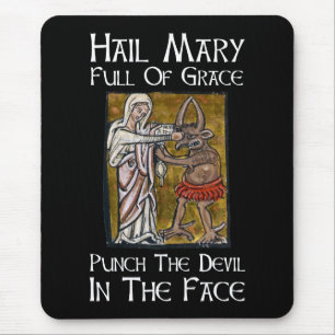 Punch the Devil in the Face! Mouse Pad