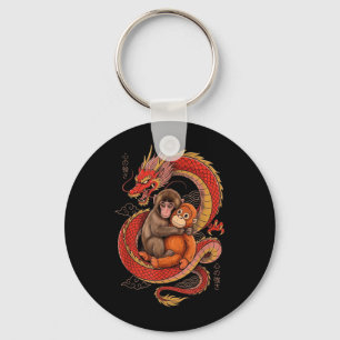 Punch the Monkey Japanese Aesthetic Dragon Tokyo Keychain
