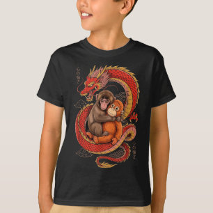 Punch the monkey japanese aesthetic dragon tokyo T-Shirt