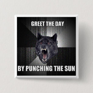 Punch The Sun 2 Inch Square Button