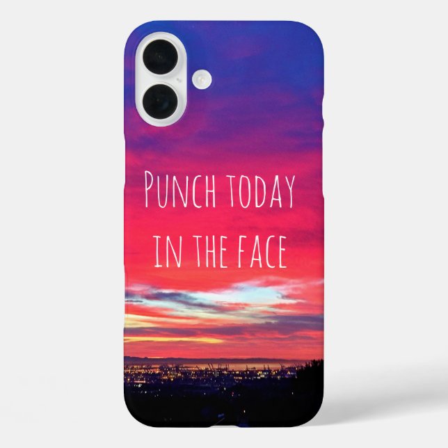 Punch Today in Face Pink California Sunset Coastal Case-Mate iPhone Case (Back)