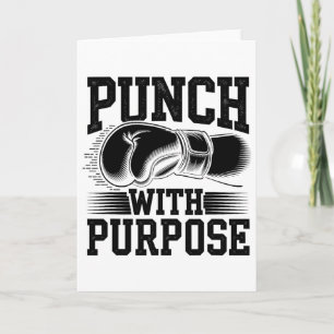 Punch With Purpose Boxer Sports Strength Gym Athle Card