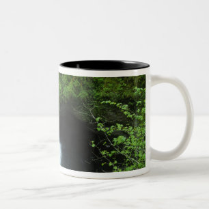 Punchbowl Falls on Eagle Creek, Columbia River Two-Tone Coffee Mug