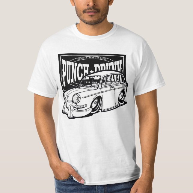 PUNCHDRUNKCUSTOMS - LOGO W/SQUAREBACK T-Shirt (Front)