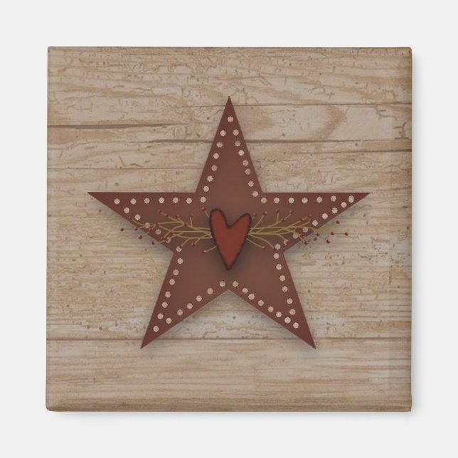 Punched Tin Star Magnet (Front)