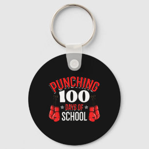 Punching 100 Days Of School Sports Boxing Gloves S Keychain