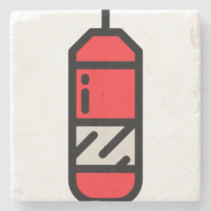 punching-bag stone coaster