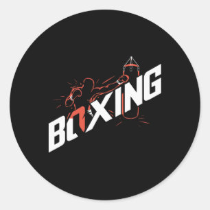 Punching G Boxing Kickboxing Boxing Lover Boxer Classic Round Sticker