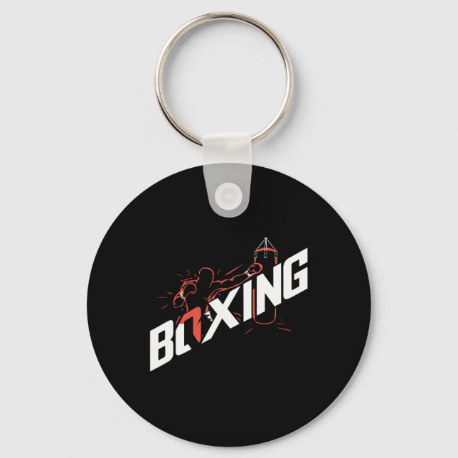 Punching G Boxing Kickboxing Boxing Lover Boxer  Keychain (Front)