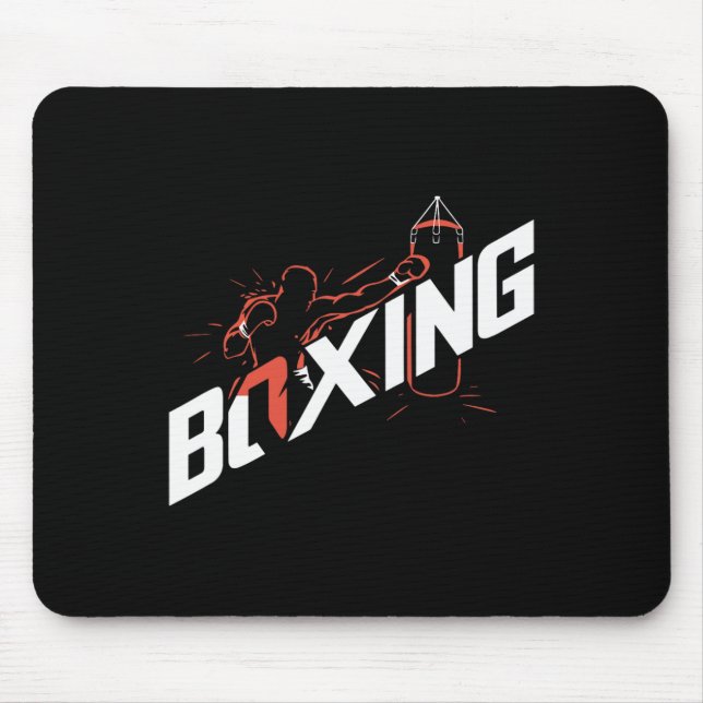 Punching G Boxing Kickboxing Boxing Lover Boxer  Mouse Pad (Front)