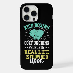 Punching People Is Frowned Upon Funny Sarcastic Ki iPhone 15 Pro Max Case