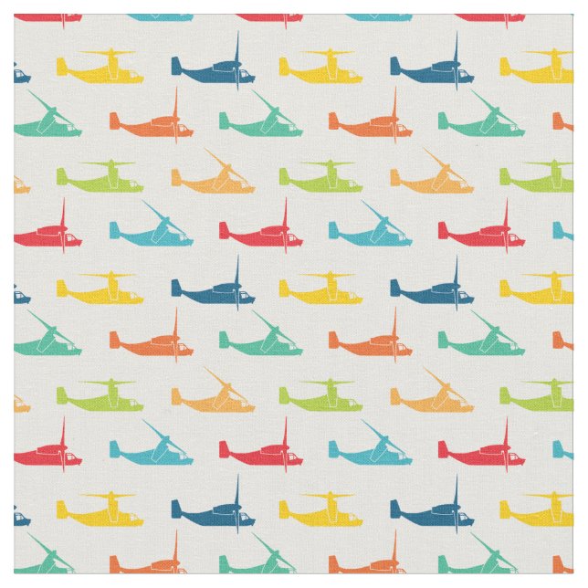 Punchy Primaries V-22 Osprey Pattern Fabric (Close Up)