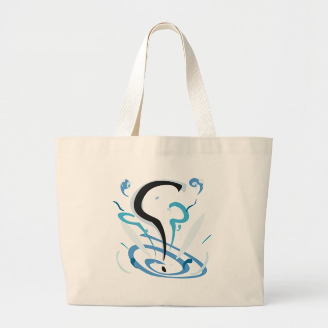 Punctuate the Question Large Tote Bag (Front)