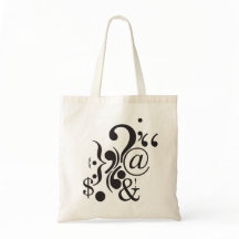 Punctuation Art Budget Tote