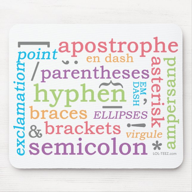 Punctuation II Mouse Pad (Front)