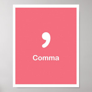 Punctuation Marks- Comma Poster