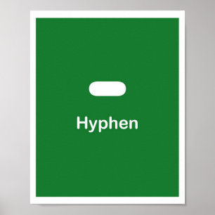 Punctuation Marks- Hyphen Poster