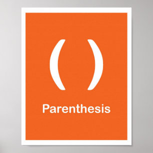 Punctuation Marks- Parenthesis Poster