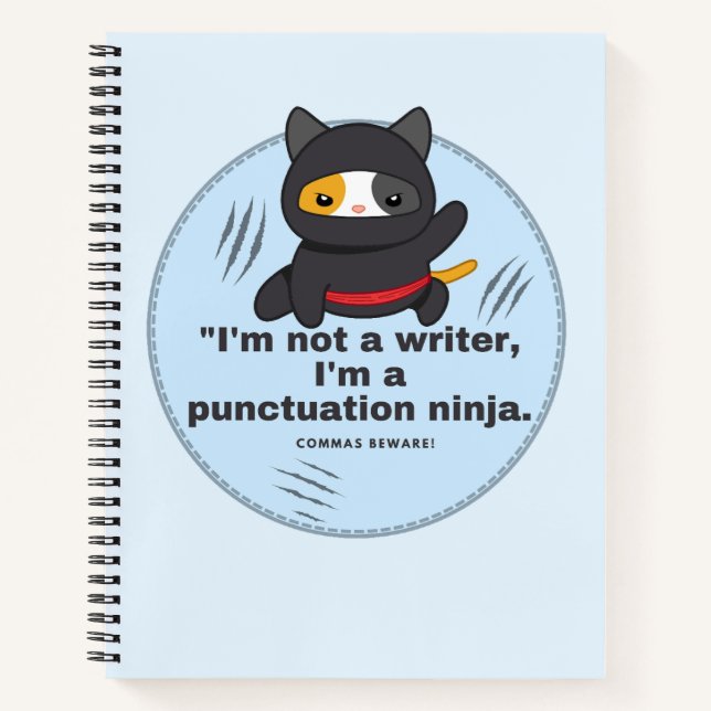 Punctuation Ninja: Hilarious Writer's Comic Strip Notebook (Front)