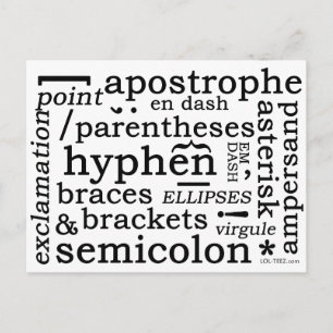 Punctuation Postcard