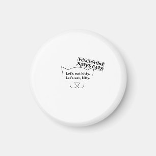 Punctuation Saves Cats Magnet