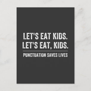 Punctuation Saves Lives Postcard