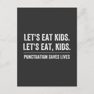 Punctuation Saves Lives Postcard