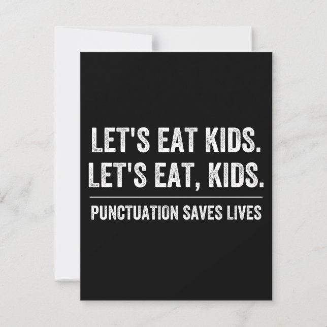 Punctuation Saves Lives Save The Date (Front)