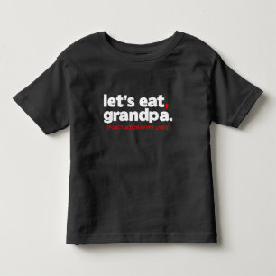 Punctuation saves lives toddler t-shirt