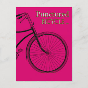 Punctured Bicycle Postcard