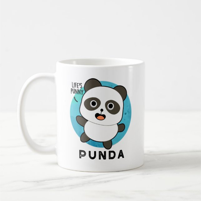 Punda Funny Animal Panda Pun  Coffee Mug (Left)