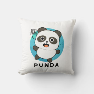 Punda Funny Animal Panda Pun Throw Pillow