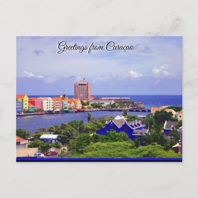Pundaside of Willemstad Curacao on Postcard (Front)