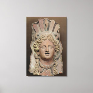 Punic mask representing Demeter Canvas Print