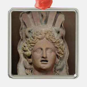 Punic mask representing Demeter Metal Ornament
