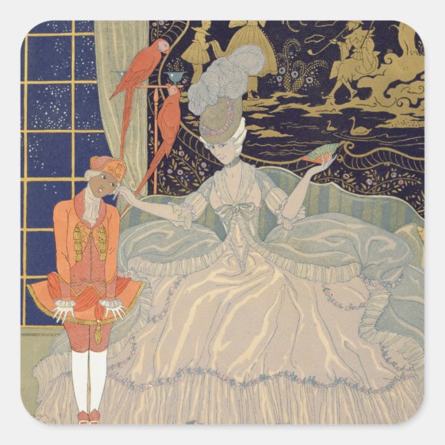 Punishing the Page (colour litho) Square Sticker (Front)
