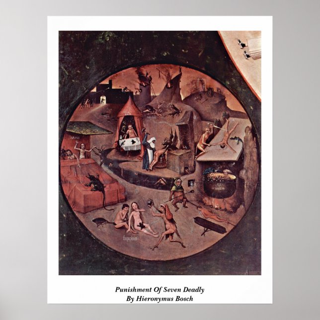 Punishment Of Seven Deadly By Hieronymus Bosch Poster (Front)