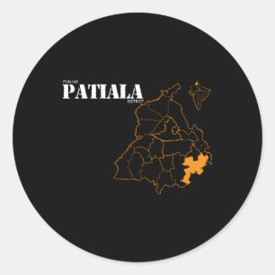 Punjab District Patiala Classic Round Sticker