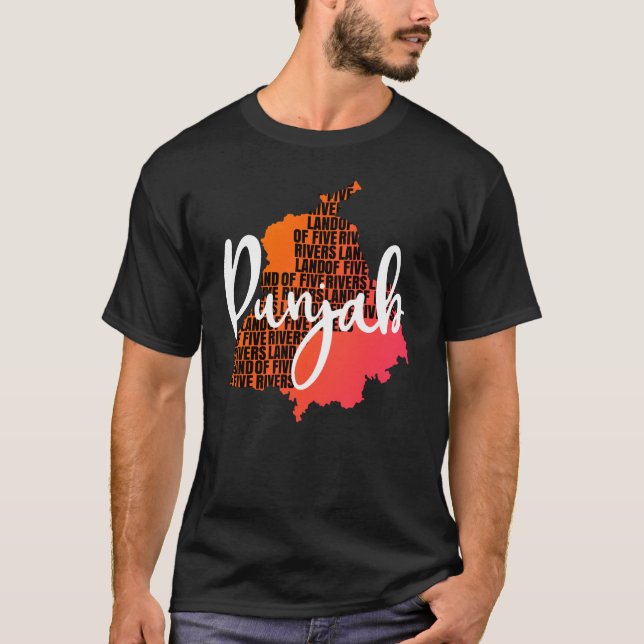 Punjab the Land of five river T-Shirt (Front)