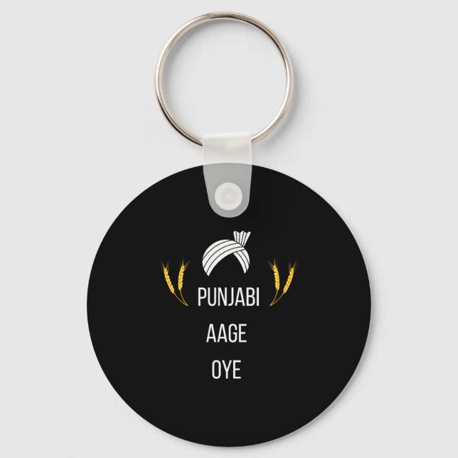Punjabi Aa Gaye Oye Diljit Dosanjh Lohri Gift Holi Keychain (Front)