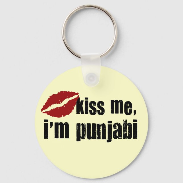 Punjabi Kiss Keychain (Front)