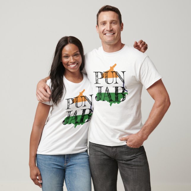 Punjabi Pride Punjab Carte desi Indian Tshirt Desi (Unisexe)
