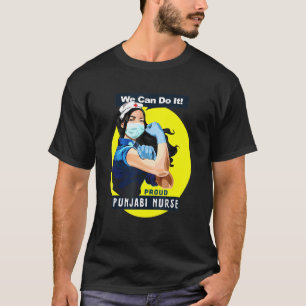 Punjabi Proud Frontline Worker Rosie Riveter Nurse T-Shirt