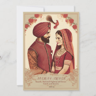 punjabi wedding invitation card