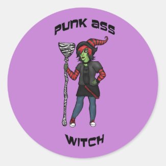 Punk Ass Witch Purple Sticker