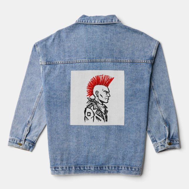 Punk attitude denim jacket (Back)