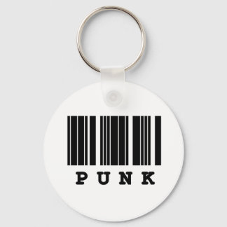 punk barcode design keychain