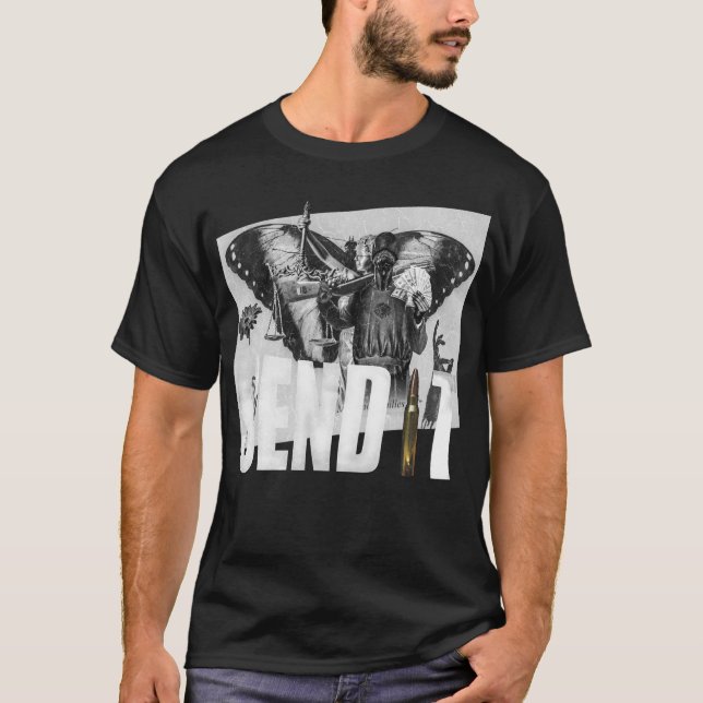 Punk Black Justice Rebellion T-Shirt (Front)